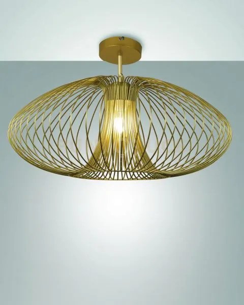 Fassa plafoniera oro opaco in metallo 1 luce attacco e27 d.60cm