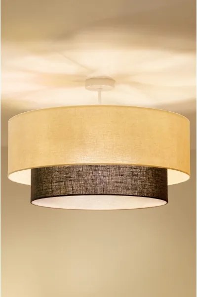 Brilagi - Plafoniera LED STILE BOHO 3xE27/15W/230V Ø 60 cm crema/marrone