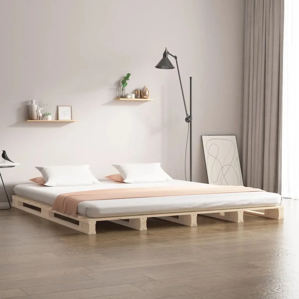 Letto a pallet 180x200 cm super king in legno massello