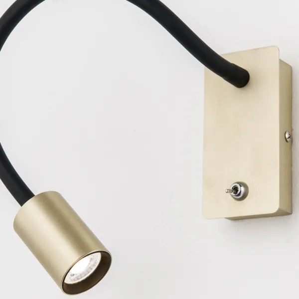 Orion WA 2-1342 - LED Lampada flessibile da parete piccola KURT LED/5W/230V oro