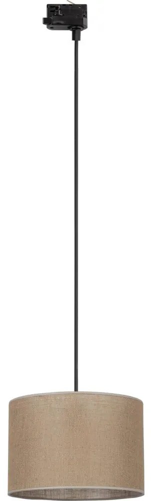 Lampadario a sospensione con filo Sistema ferroviario trifase TRACER 1xE27/15W/230V diametro 30 cm nero/marrone