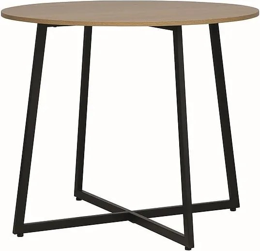 Tavolo Luna in rovere/nero - ø90/h76 cm