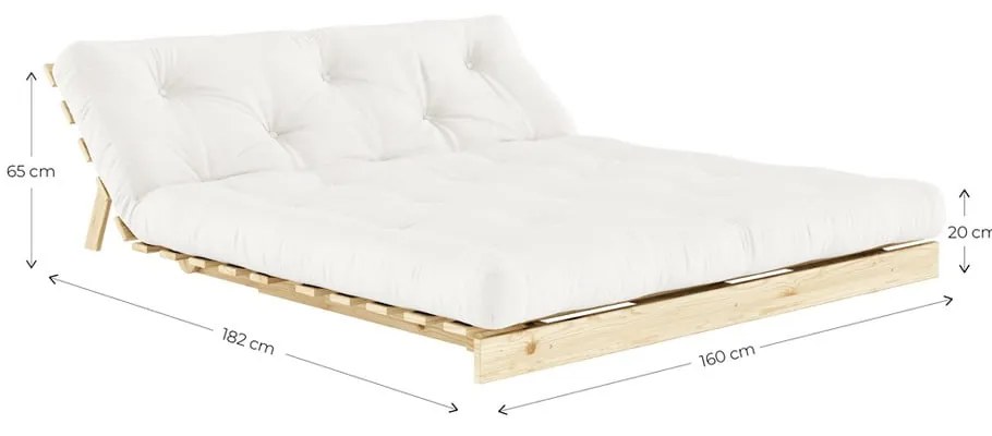 Divano letto marrone 160 cm Roots - Karup Design