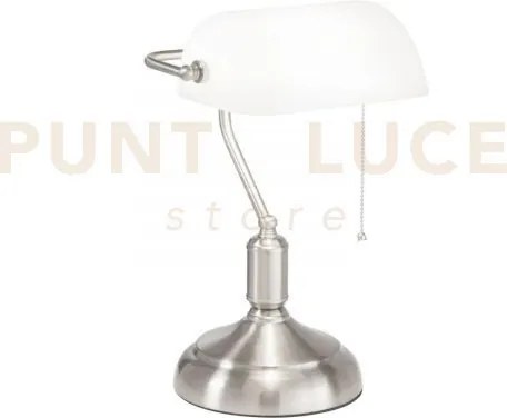 Lampada da tavolo marshall bianco latte 1 luce attacco e27 26x18x40...