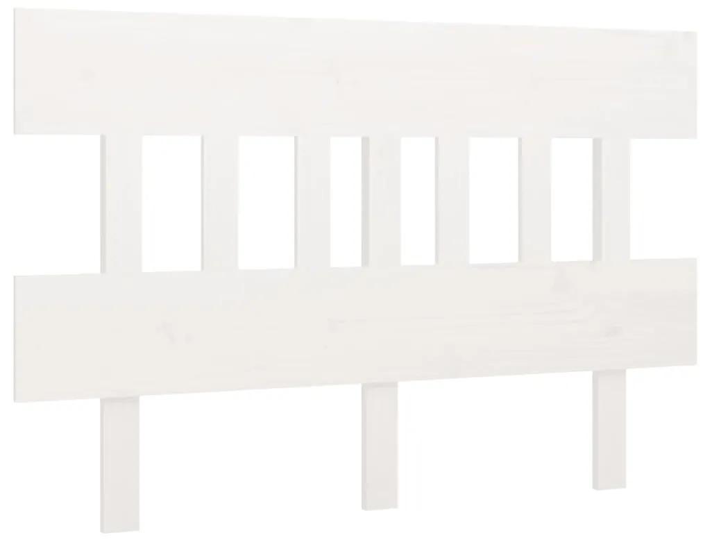 Testiera per letto bianca 153,5x3x81 cm legno massello di pino