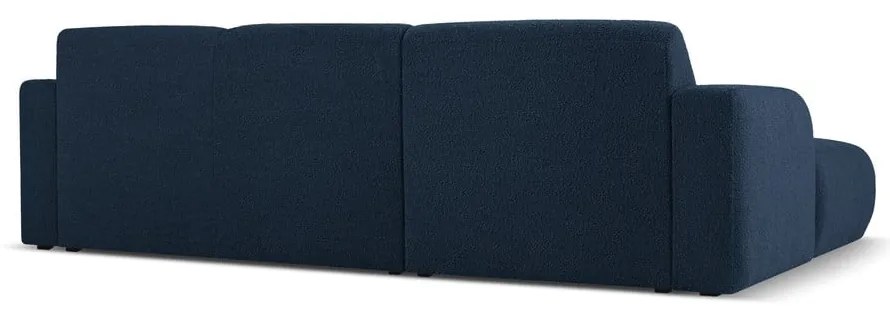 Divano angolare blu scuro in tessuto bouclé (angolo sinistro) Molino - Micadoni Home