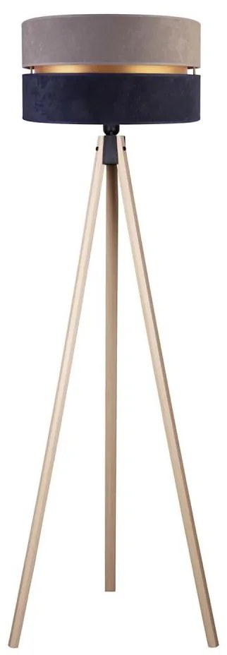 Duolla - Lampada con piedistallo DUO 1xE27/60W/230V diametro 44 cm grigio/blu/beige