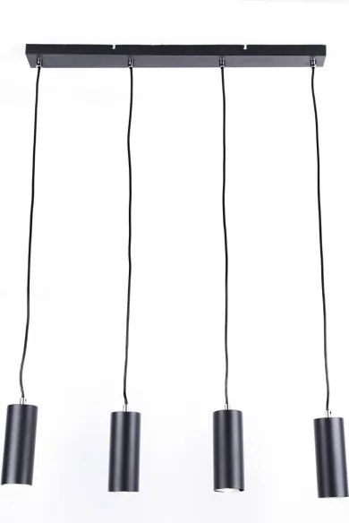 Globo 57911-4HB - Lampadario a sospensione con filo ROBBY 4xGU10/35W/230V nero