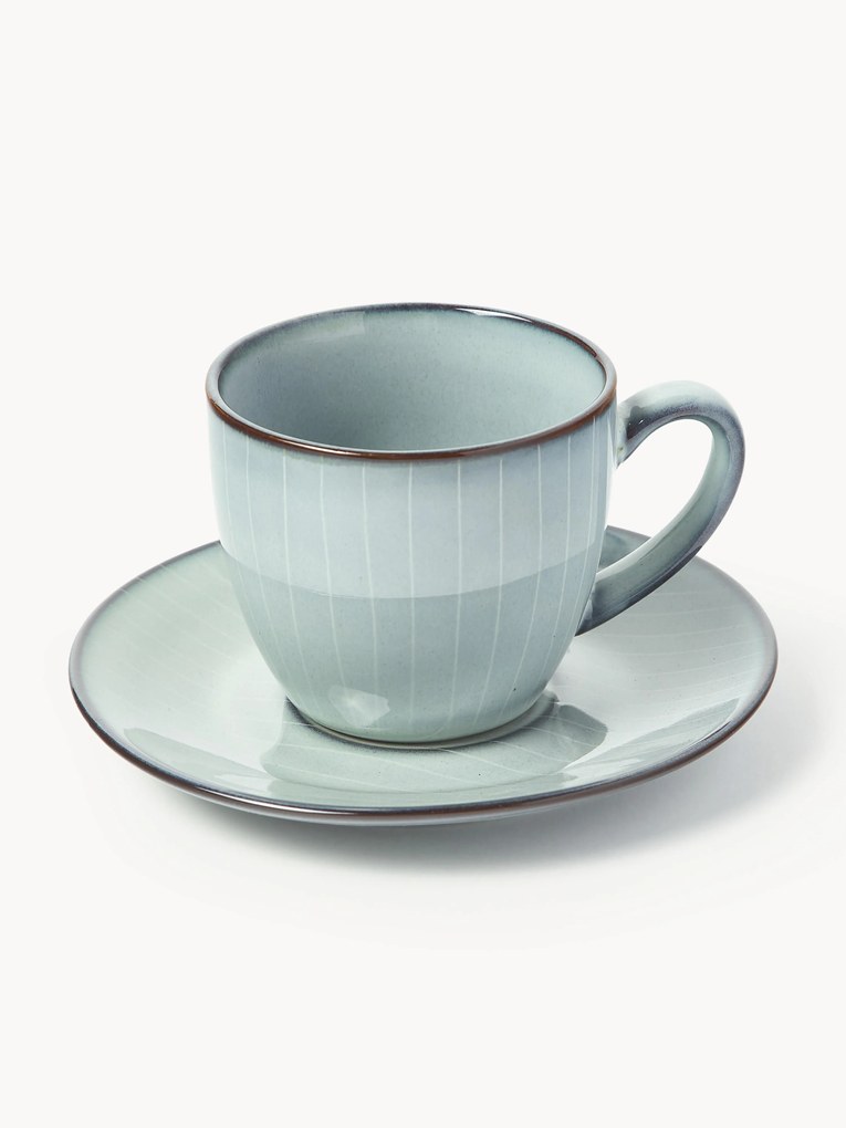 Tazza con piattino fatti a mano Nordic Sea