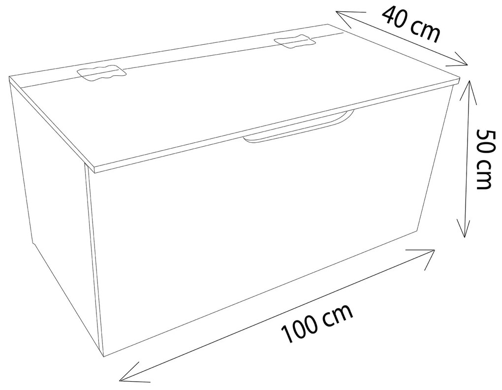 cassapanca pino levigato 100 cm