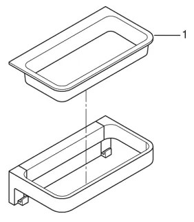 GROHE 41107000 - Mensola per doccia START CUBE 20 cm, cromo lucido