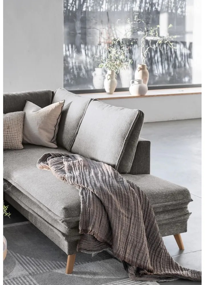 Divano letto angolare grigio (angolo destro) Charming Charlie - Miuform