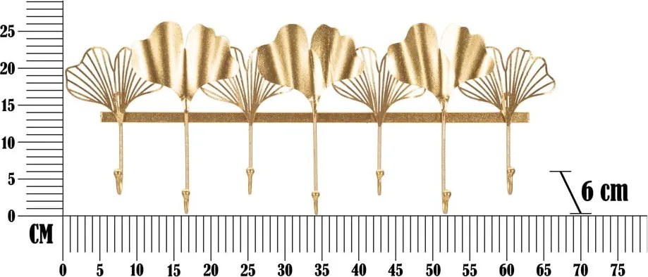 Appendiabiti da parete in oro Foglie Leaf - Mauro Ferretti