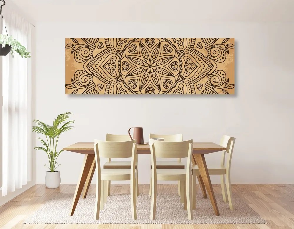 Quadro su tela – Mandala con tocco antico
