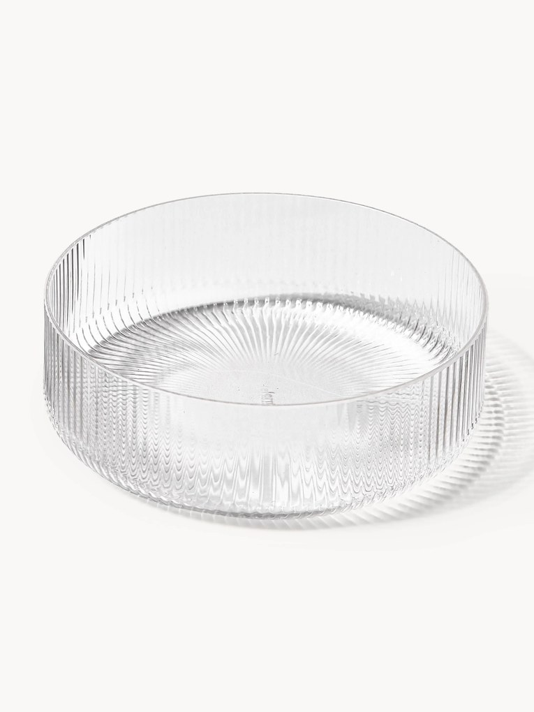 Set di 4 ciotole da portata in vetro soffiato con struttura millerighe Ripple