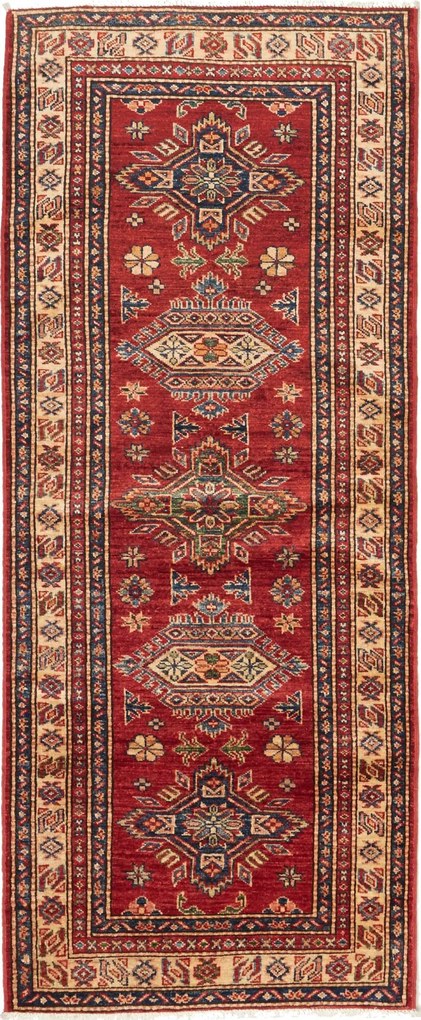 Kazak Tappeto 80 x 210 Rosa (Pakistan) Annodato A Mano