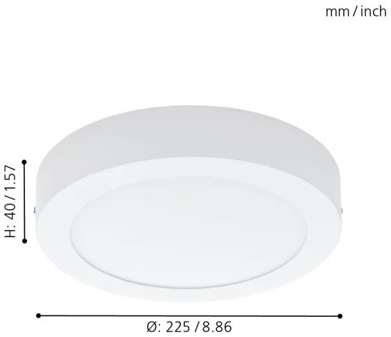 Eglo 94075 - Plafoniera LED FUEVA 1 LED/16,47W/230V
