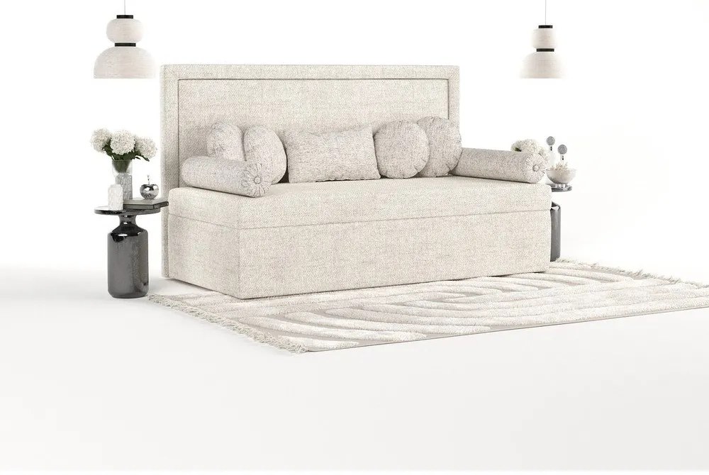 Letto singolo imbottito crema 100x200 cm Scala - Maison de Rêve