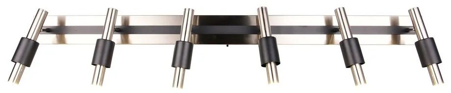 Faretto LED nero e argentato 20,5x120 cm Ikaris – Trio Select