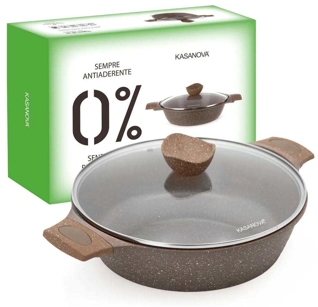 0% GRASSI TEGAME 28 CM, CON COPERCHIO