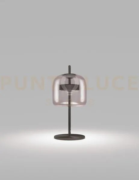 Jube lampada da tavolo s ametista chiara trasparente nero opaco 2 l...