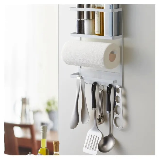 Grande cremagliera magnetica bianca da cucina Tower - YAMAZAKI