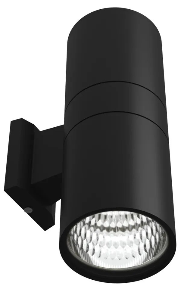 Applique Cilindrica Bidirezionale XL IP54 Con 2 basi E27 - Nera