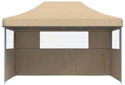 Tendone per Feste Pieghevole Pop-Up con 3 Pareti Beige