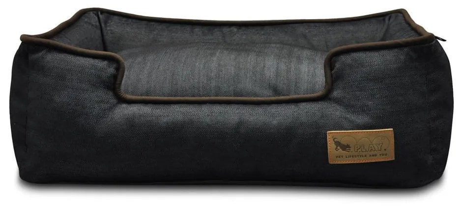 Cuccia in blu scuro per cane 100x75 cm Lounge Bed Denim Medieval Blue / Dark Chocolate L – P.L.A.Y.