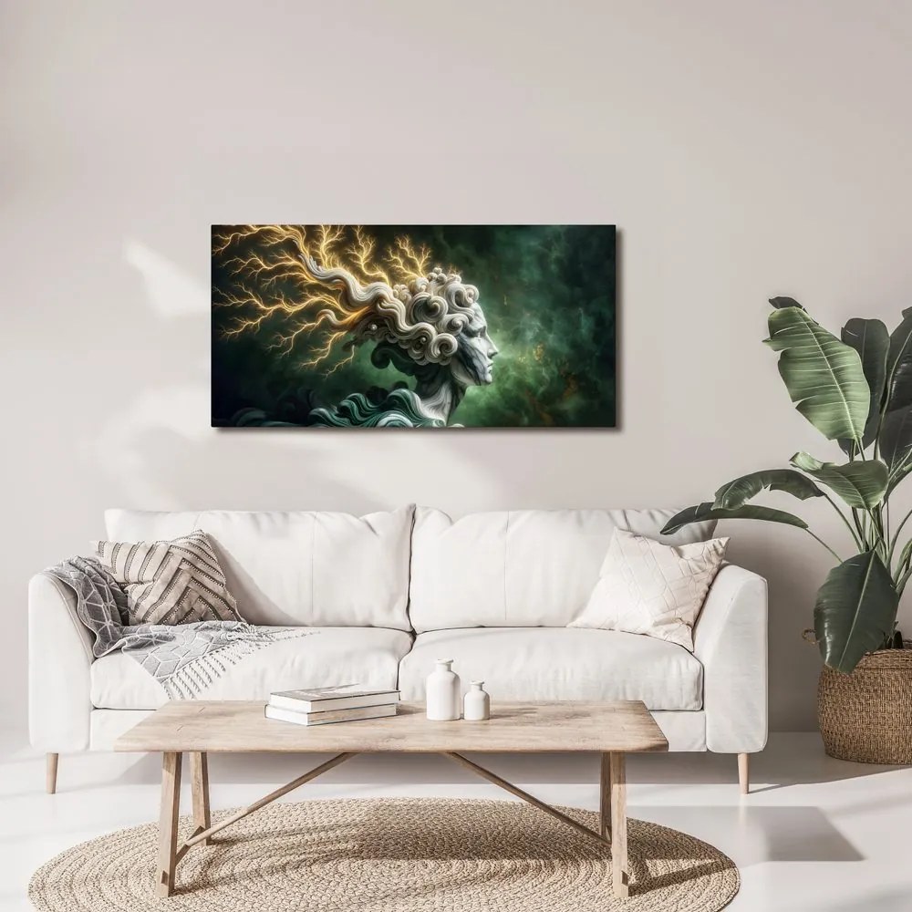 Quadro su tela – Donna mistica con fulmini nei capelli