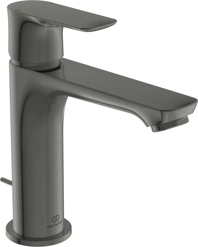 Rubinetto per lavabo a canna media getto laminare cristallino Concept Air grigio spazzolato satinato IDEAL STANDARD H 17 cm