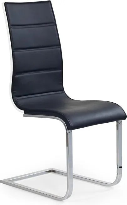 Sedia K104 in ecopelle nera