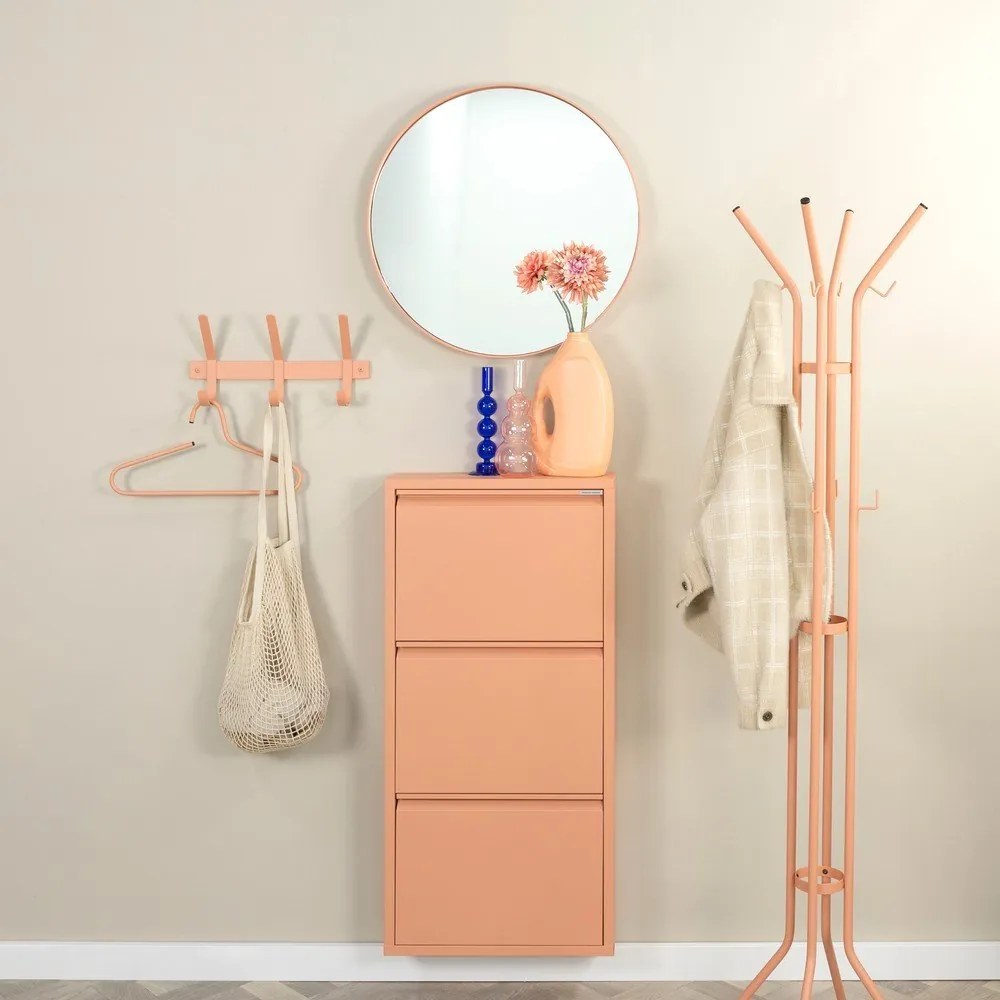Attaccapanni da parete color salmone in metallo 40 cm Dexter – Spinder Design