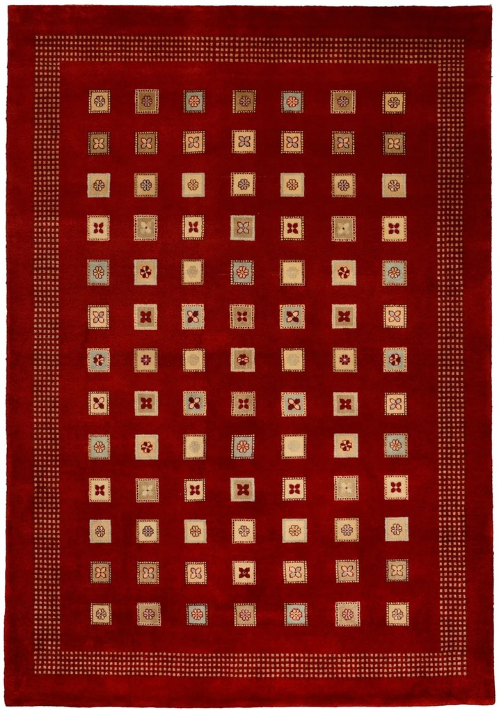 Loribaft Tappeto orientale 170x240 Rosso (Indian) Annodato A Mano