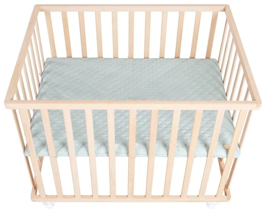 Lettino di colore naturale con altezza regolabile e ruote 75x100 cm Style – Roba