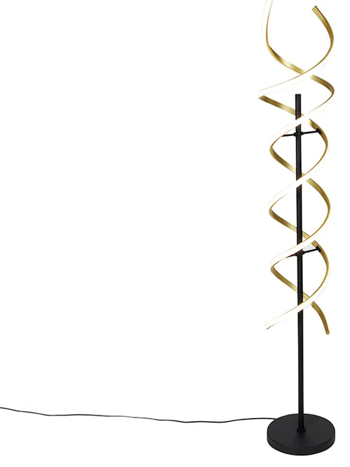 Lampada da terra oro con LED dimmerabile a 3 livelli in Kelvin - Henk