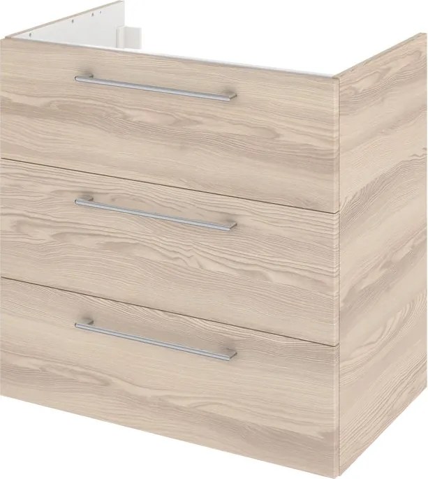 Mobile da bagno sospeso sotto lavabo L 75 x H 58 x P 46 cm marrone opaco, 3 cassetti SENSEA Remix