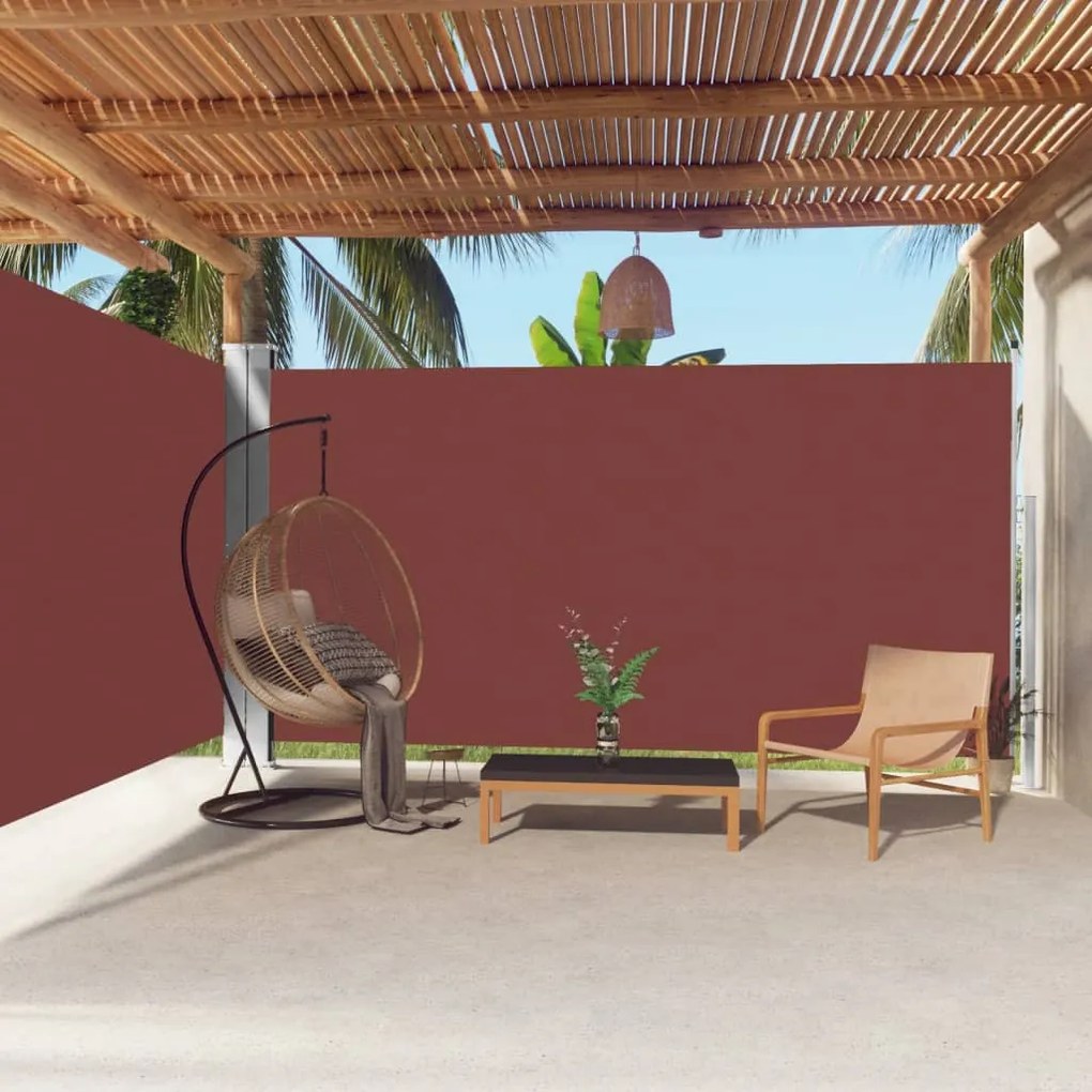 Tenda Da Sole Laterale Retrattile Marrone 200x600 Cm /
