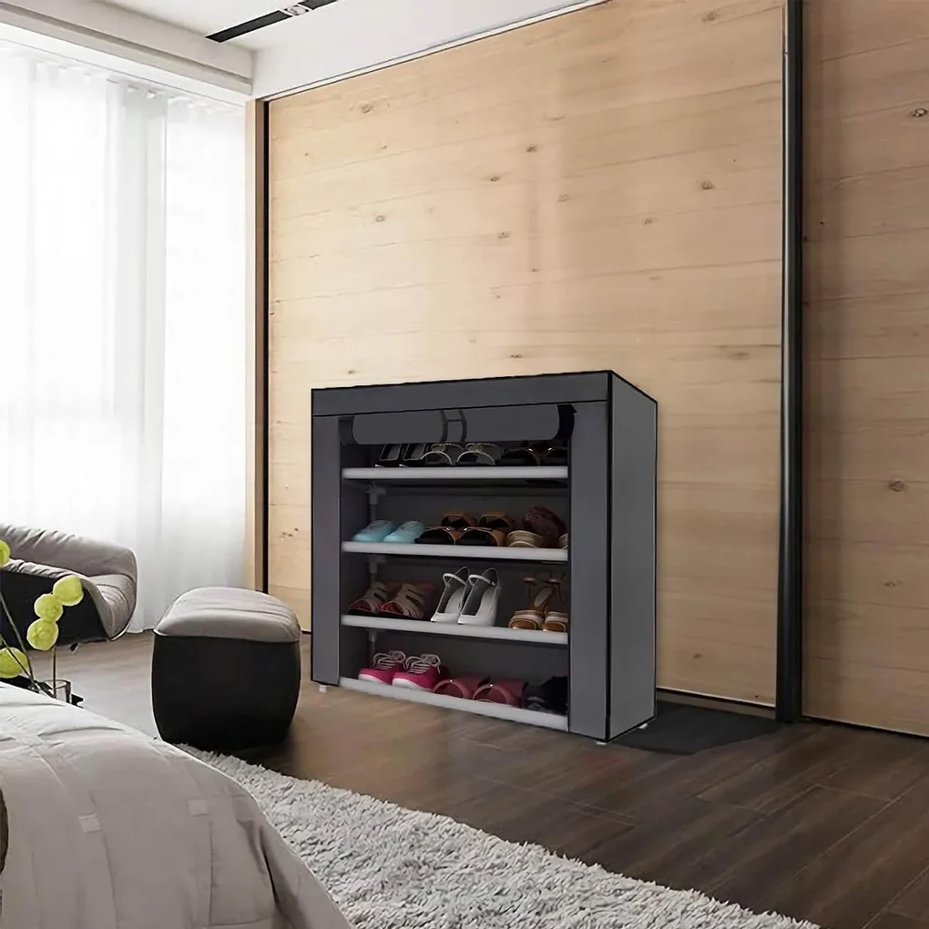 Spetebo Portascarpe 2 Pezzi Grigio: Scolapiatti Per Scarpe 60x40 Cm Con Bordo Rialzato - 2