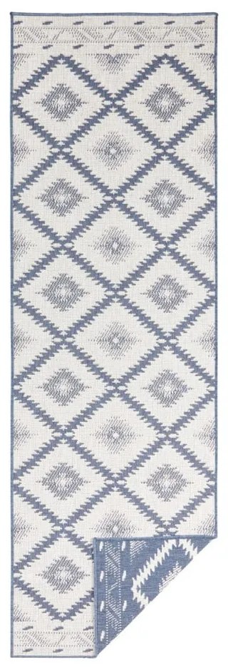 Tappeto da esterno blu e crema , 80 x 250 cm Malibu - NORTHRUGS