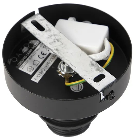 Plafoniera moderna nera con oro 47 cm Duo Shade - Combi