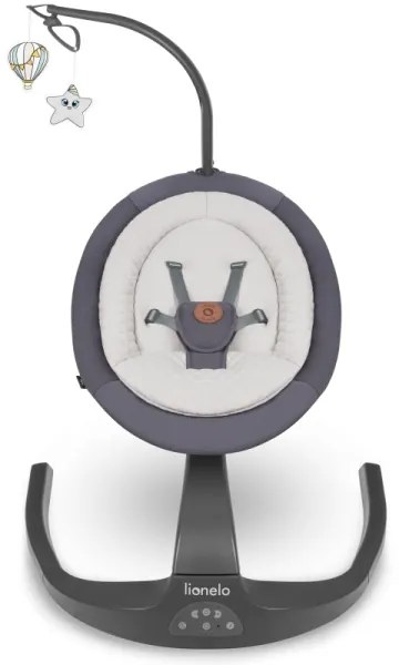 Lionelo - Dondolino musicale per bambini RINA 4xAA Grigio Cemento + telecomando