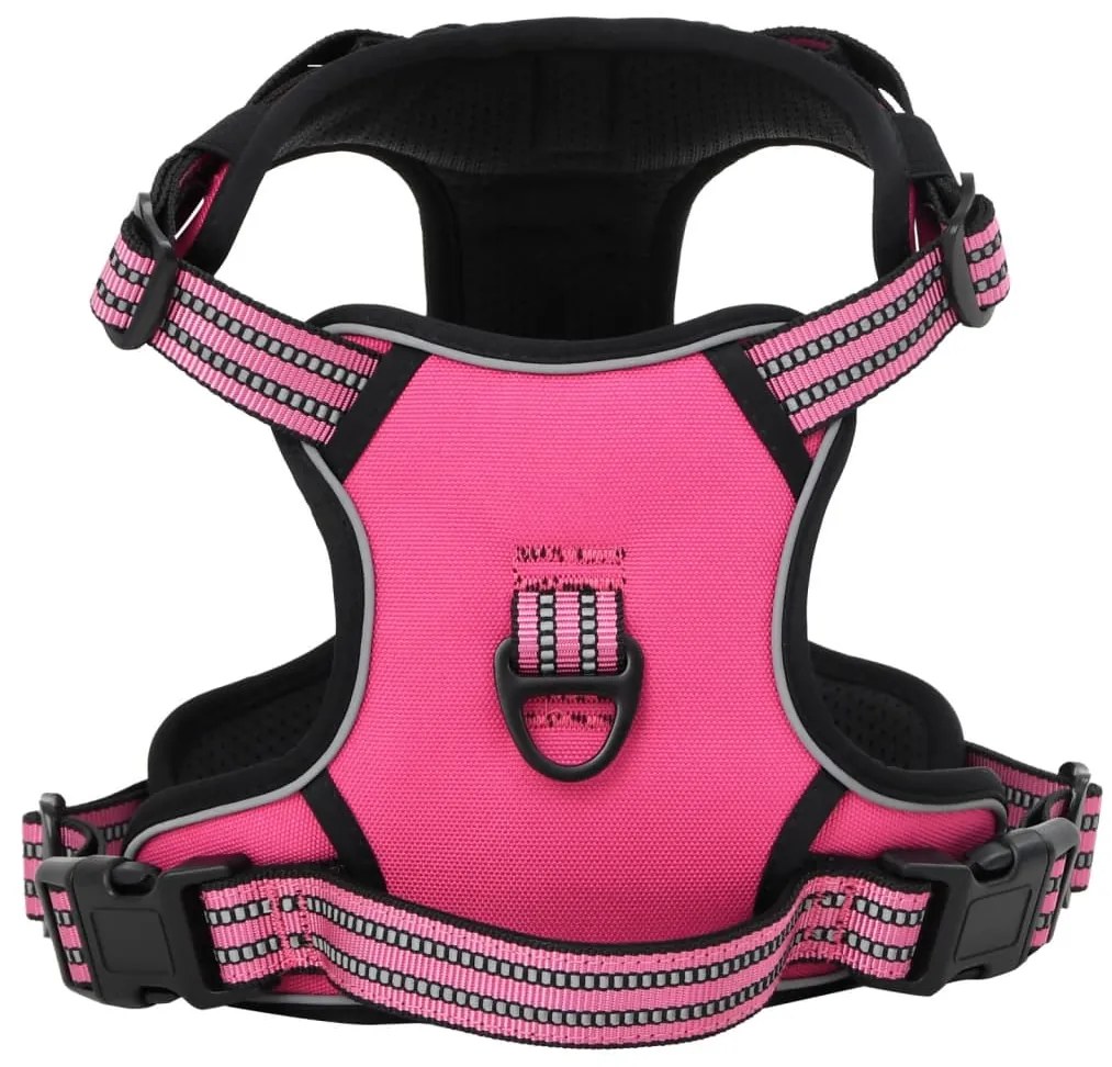 Pettorina Per Cani Con Guinzaglio E Collare Regolabile Rosa M /