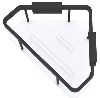 NIMCO Ki-14003-B-90 - Mensola a muro per doccia KIBO opaco nero/bianco