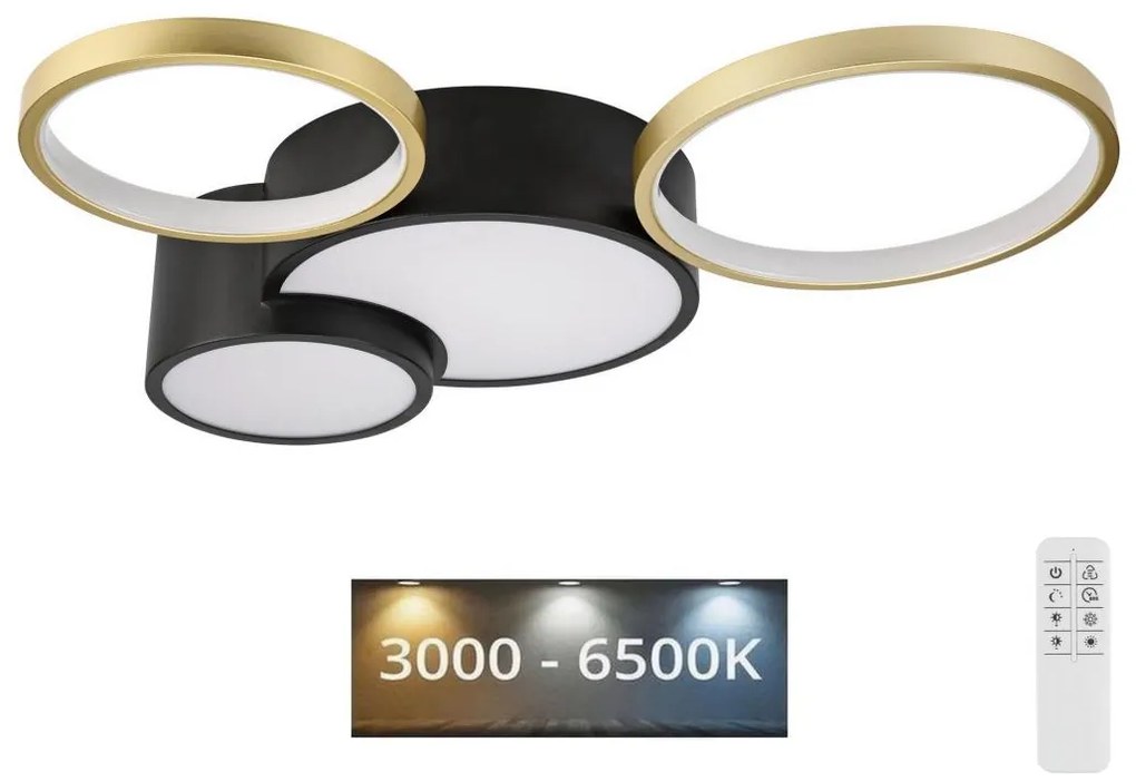 Lampada da soffitto dimmerabile ALIZEE LED 30W 230V 3000-6500K nero/oro