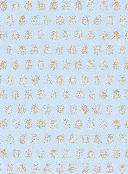 Eijffinger Carta da parati Lady Bug - Blau/ Pastell/ Gold