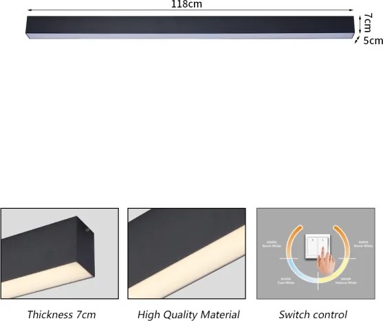 Brilagi - Plafoniera a LED per bagno SLEEKLINE LED/40W/230V nera IP44