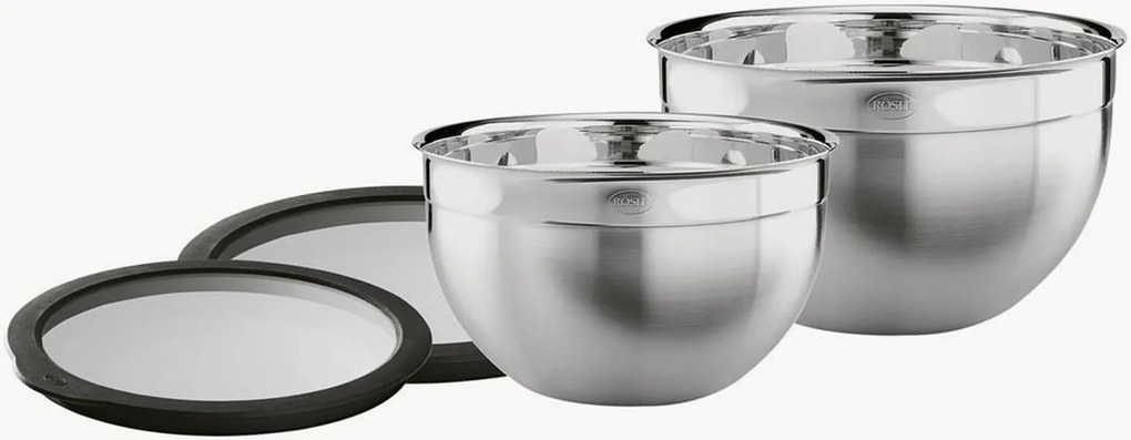 Ciotole per impastare Moments con coperchi, set da 4