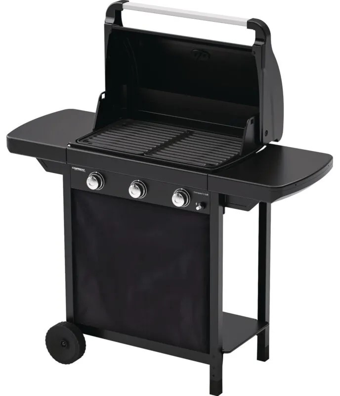 Grill a gas compatto 3 LD 3 bruciatori in acciaio con accensione piezo