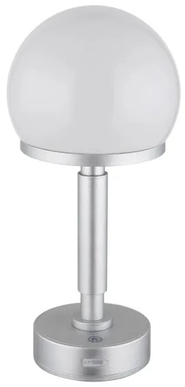 Globo 21034SI - LED Lampada da tavolo ricaricabile HAKU LED/2,5W/5V 2800K argento